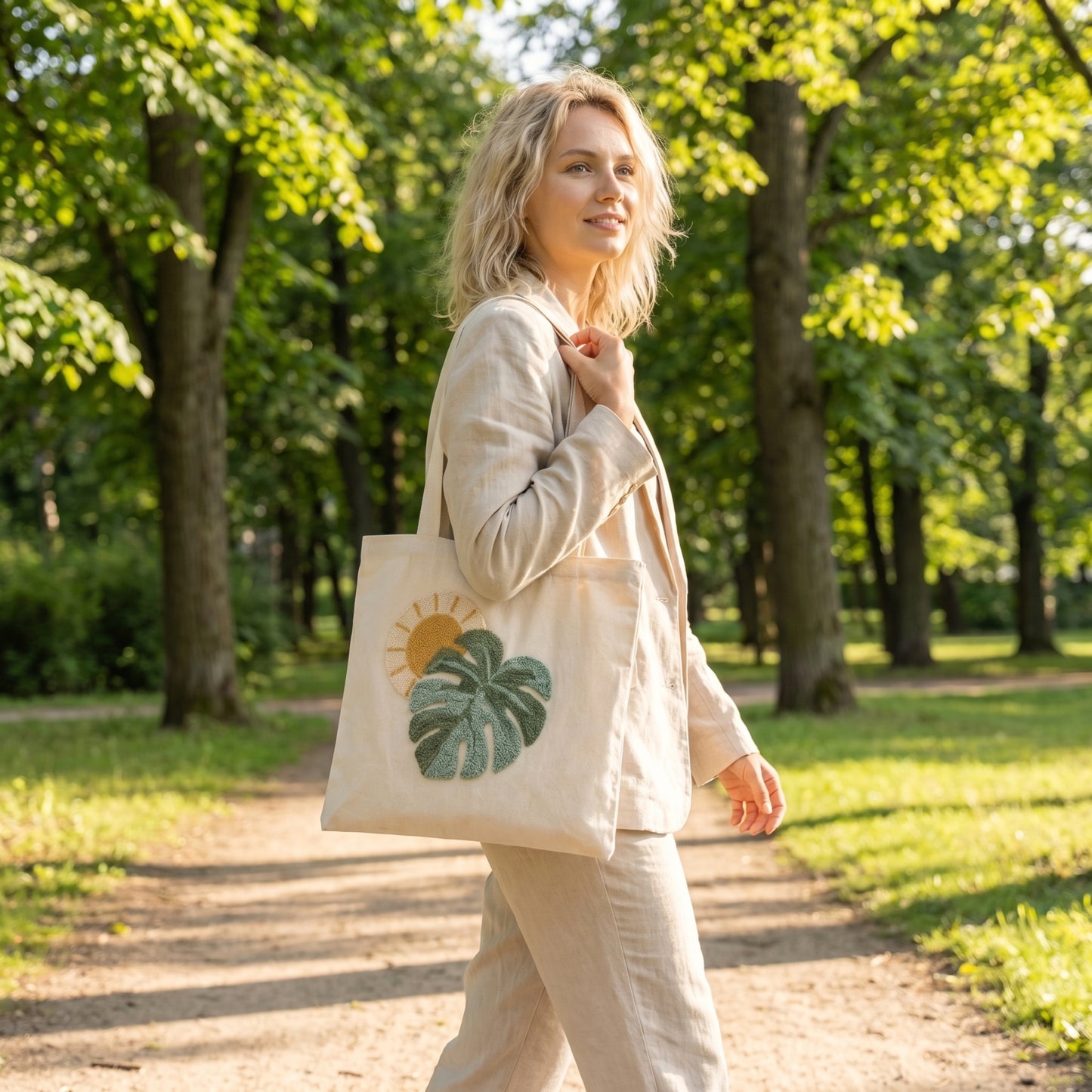 Punch Needle Tote Bag Kit – Tropical Sun | DIY Tote Bag
