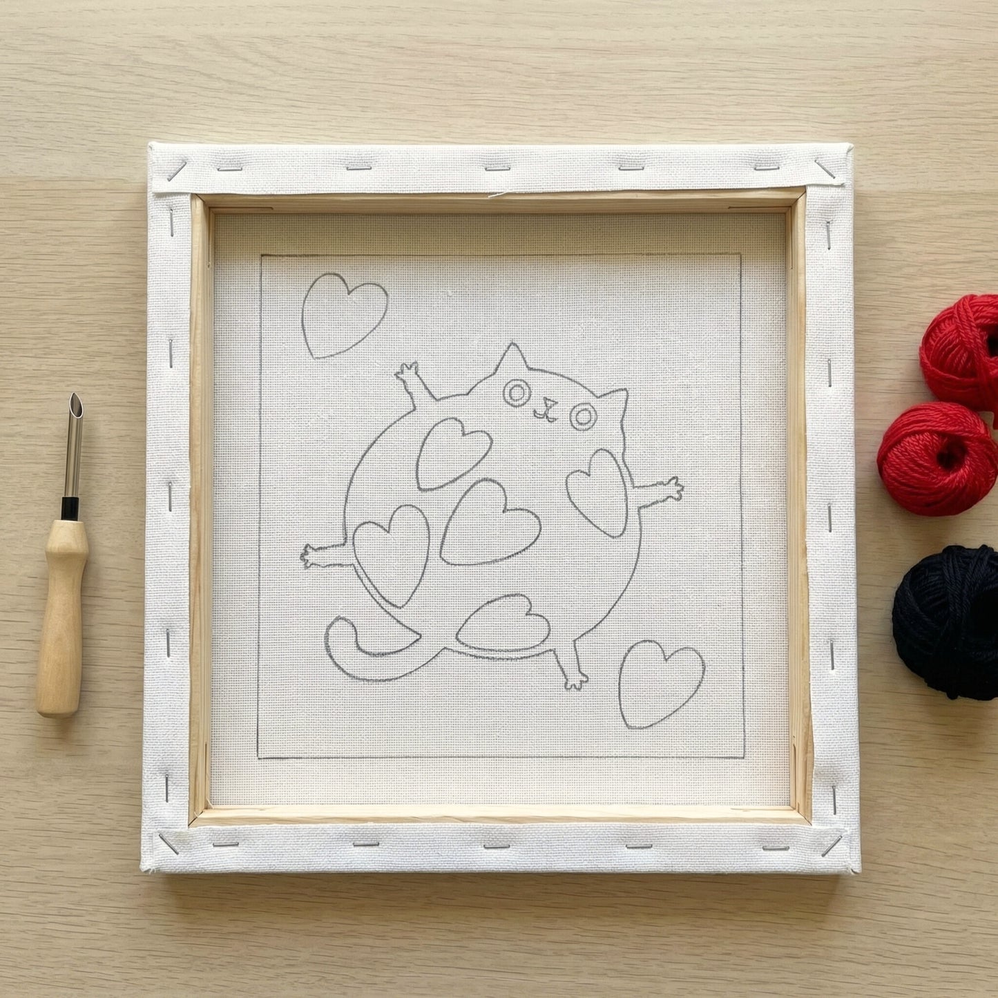 Kit Punch Needle - Amour de Chat
