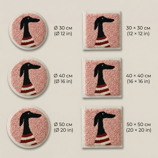 Tonia Art complete Punch Needle set - Pre-printed dog pattern, high-quality wool, and ergonomic needle.