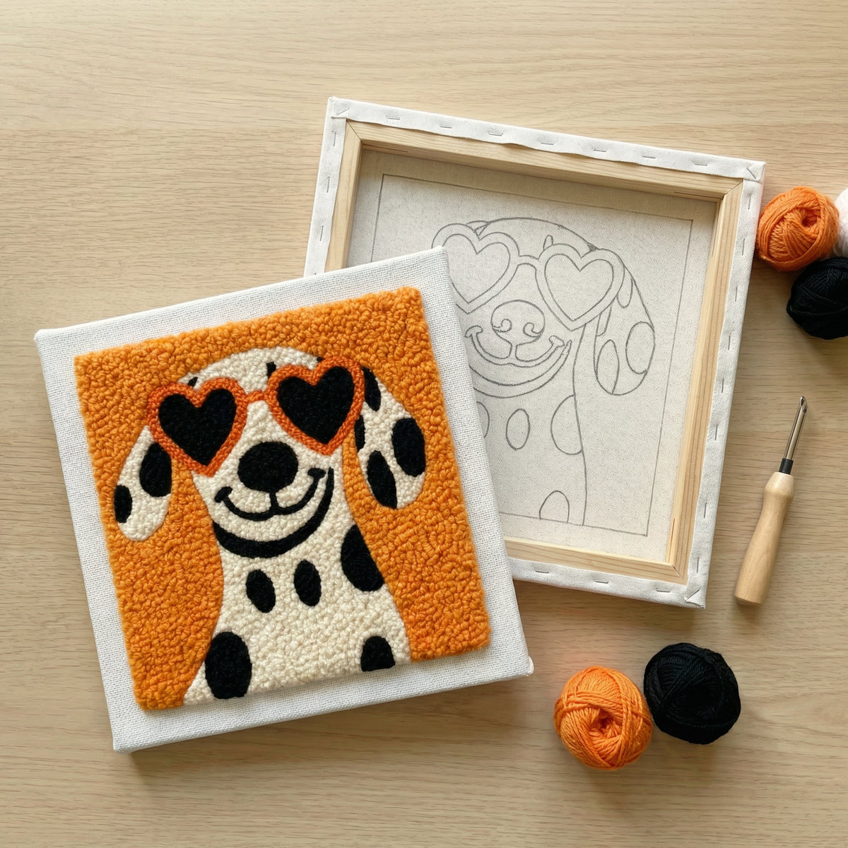 Handmade Bruno le Fidèle textile art - Cozy and affectionate DIY home decoration for dog lovers.