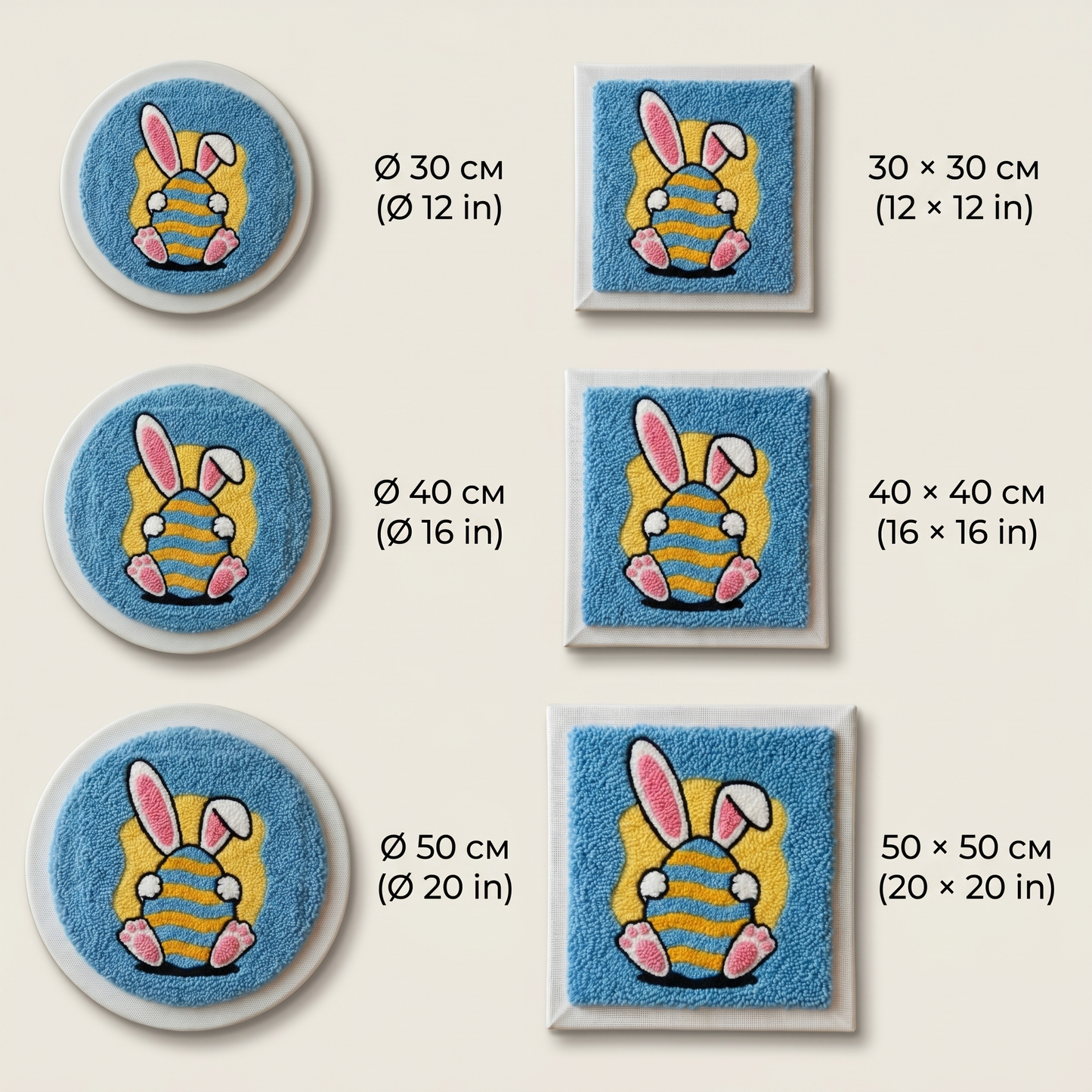 Punch Needle Kit - Easter Bunny Decor