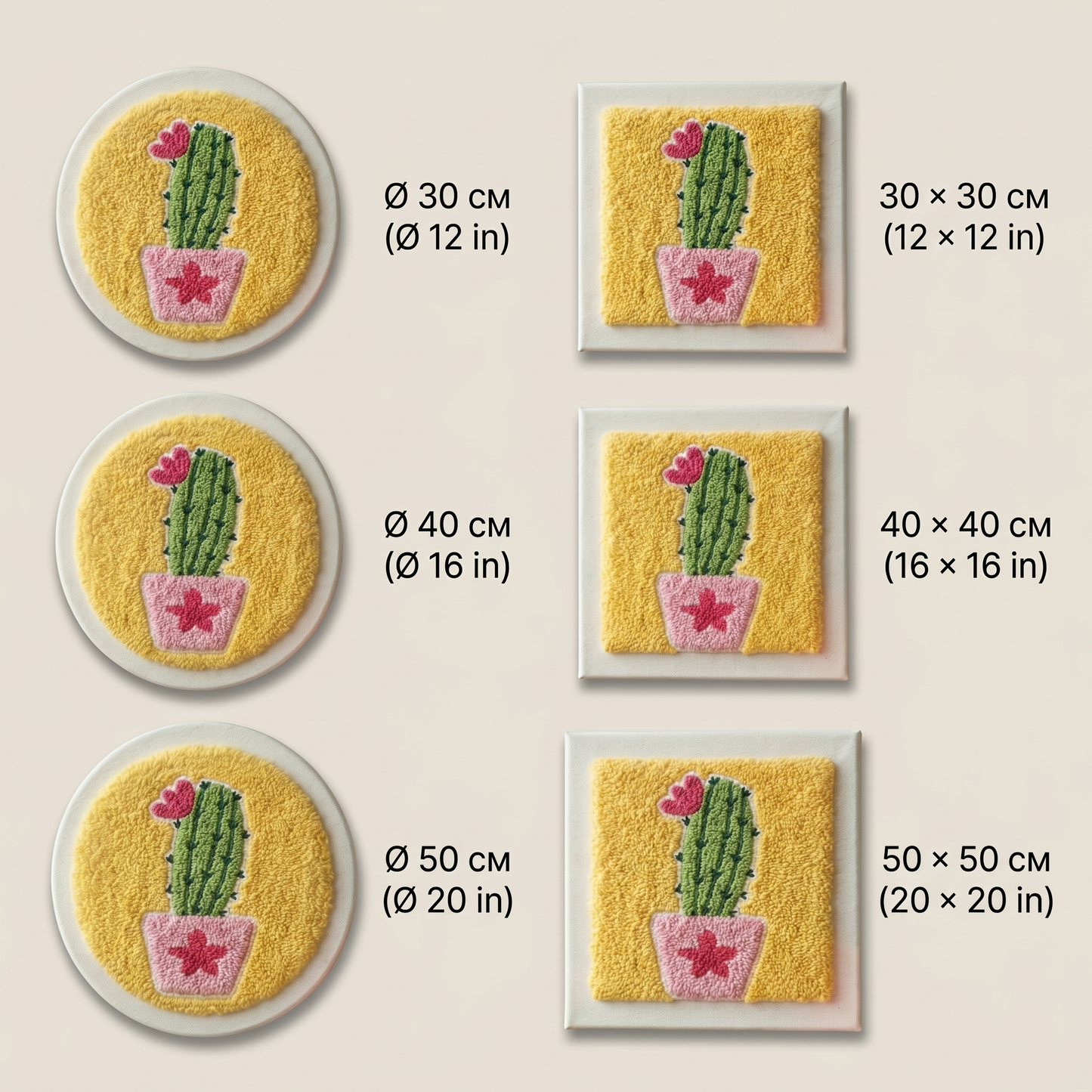 Kit Punch Needle - Doux Petit Cactus