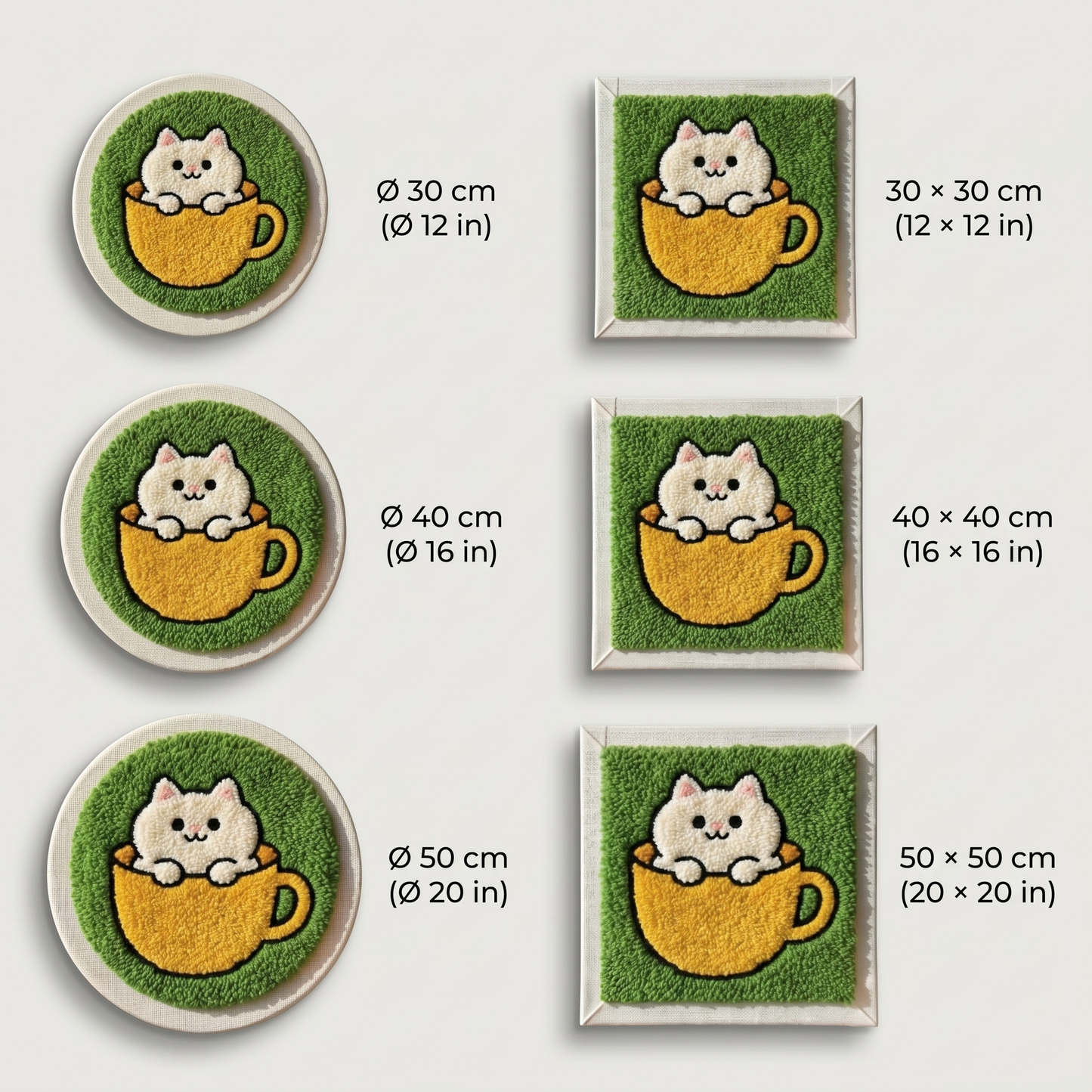 Punch Needle Kit - Cat in a Cup