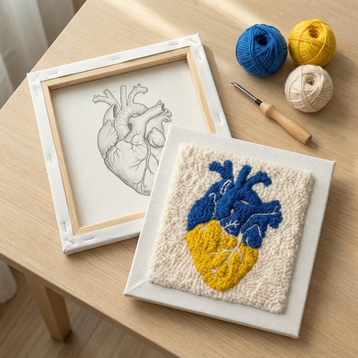 Punch-Needle-Set – Leidenschaftliches Herz