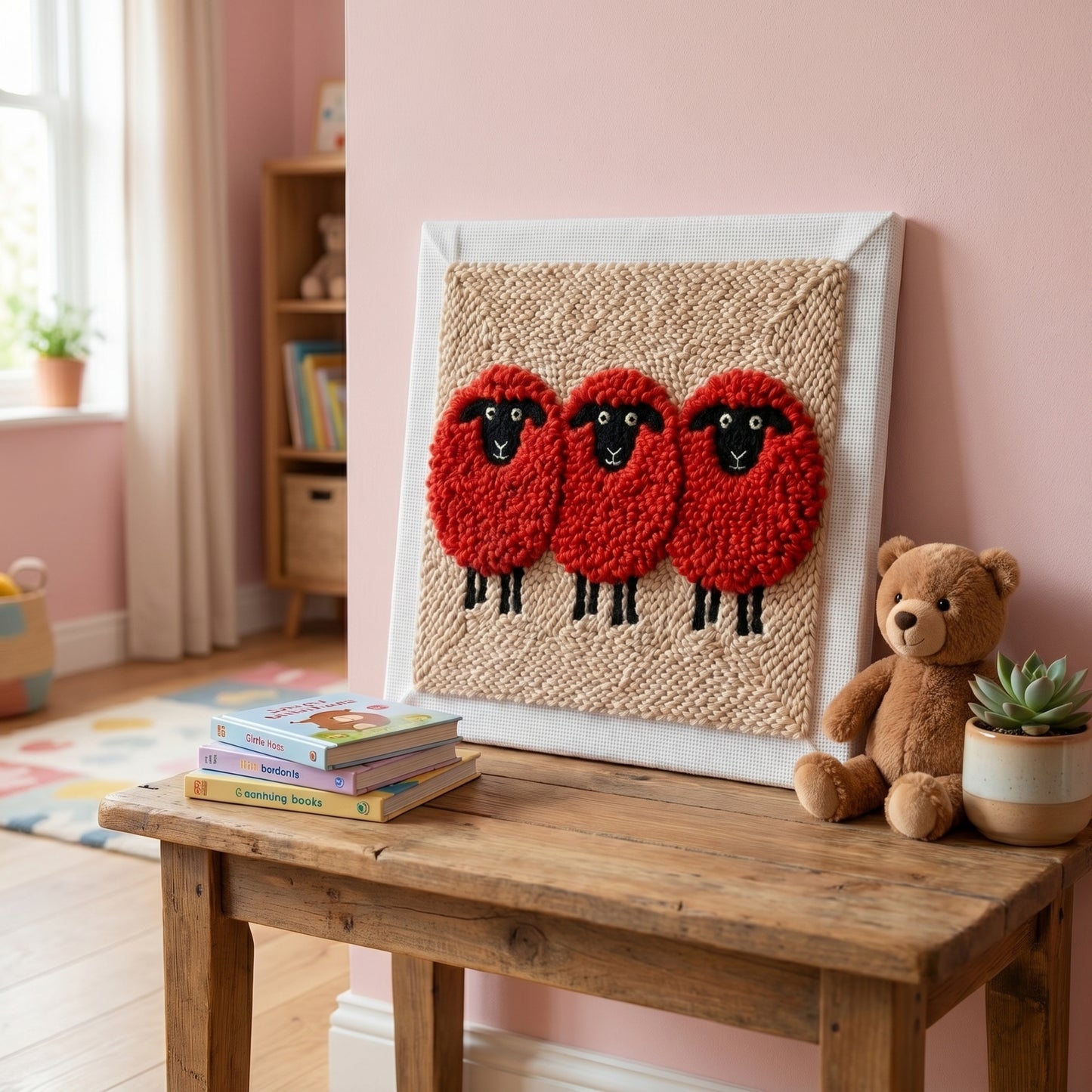 Kit Punch Needle -  Moutons Rouges Arty