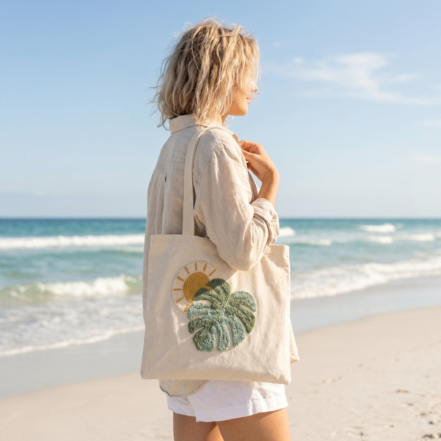 Punch Needle Tote Bag Kit – Tropical Sun | DIY Tote Bag