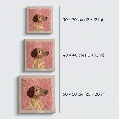 Punch needle kit contents - Pre-stretched canvas, yarn, needle and step-by-step instructions.