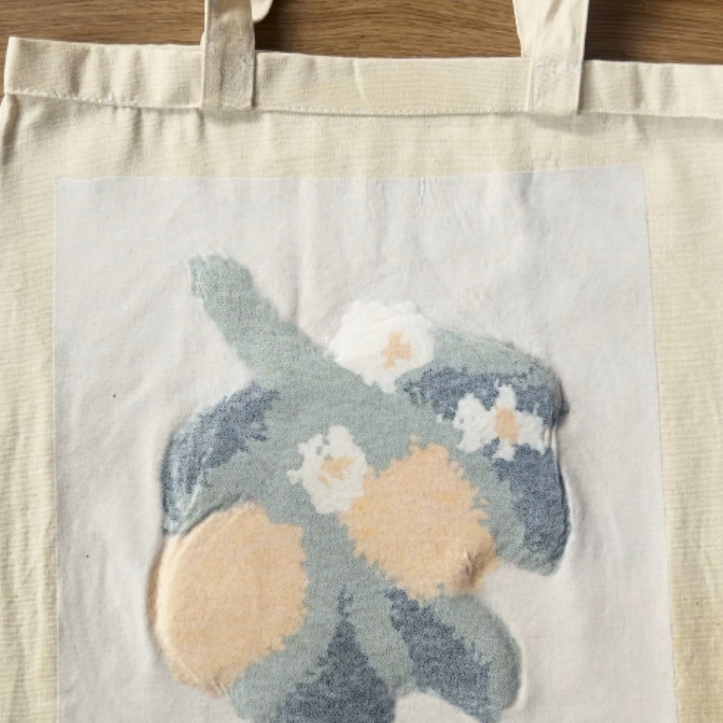 Punch Needle Tragetaschen-Set – Blühender Zitronenbaum | DIY Einkaufstasche