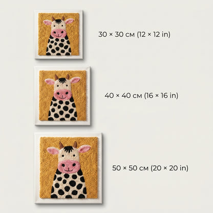 Punch needle kit contents - Pre-stretched canvas, yarn, needle and step-by-step instructions.
