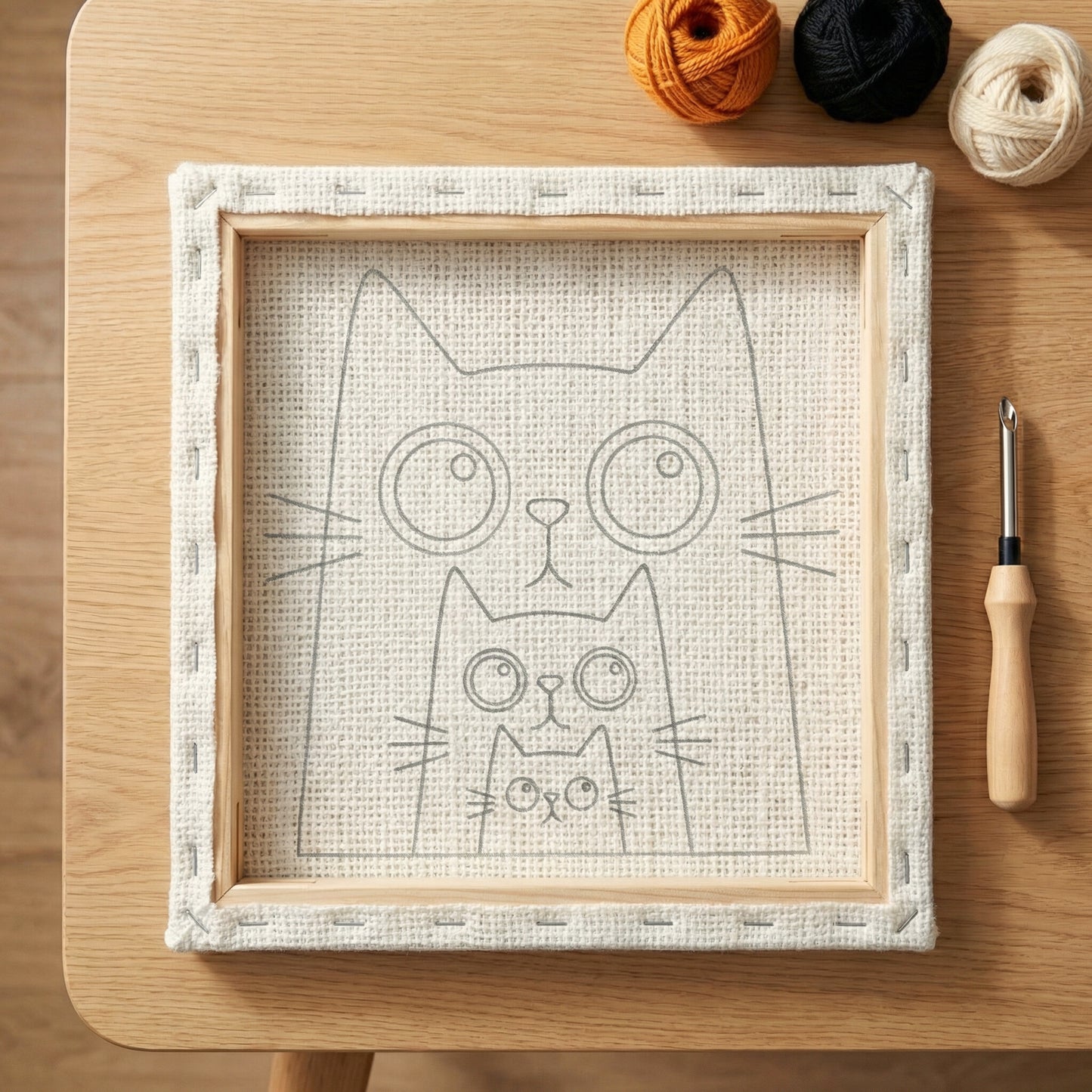 Punch Needle Kit - Cat Family