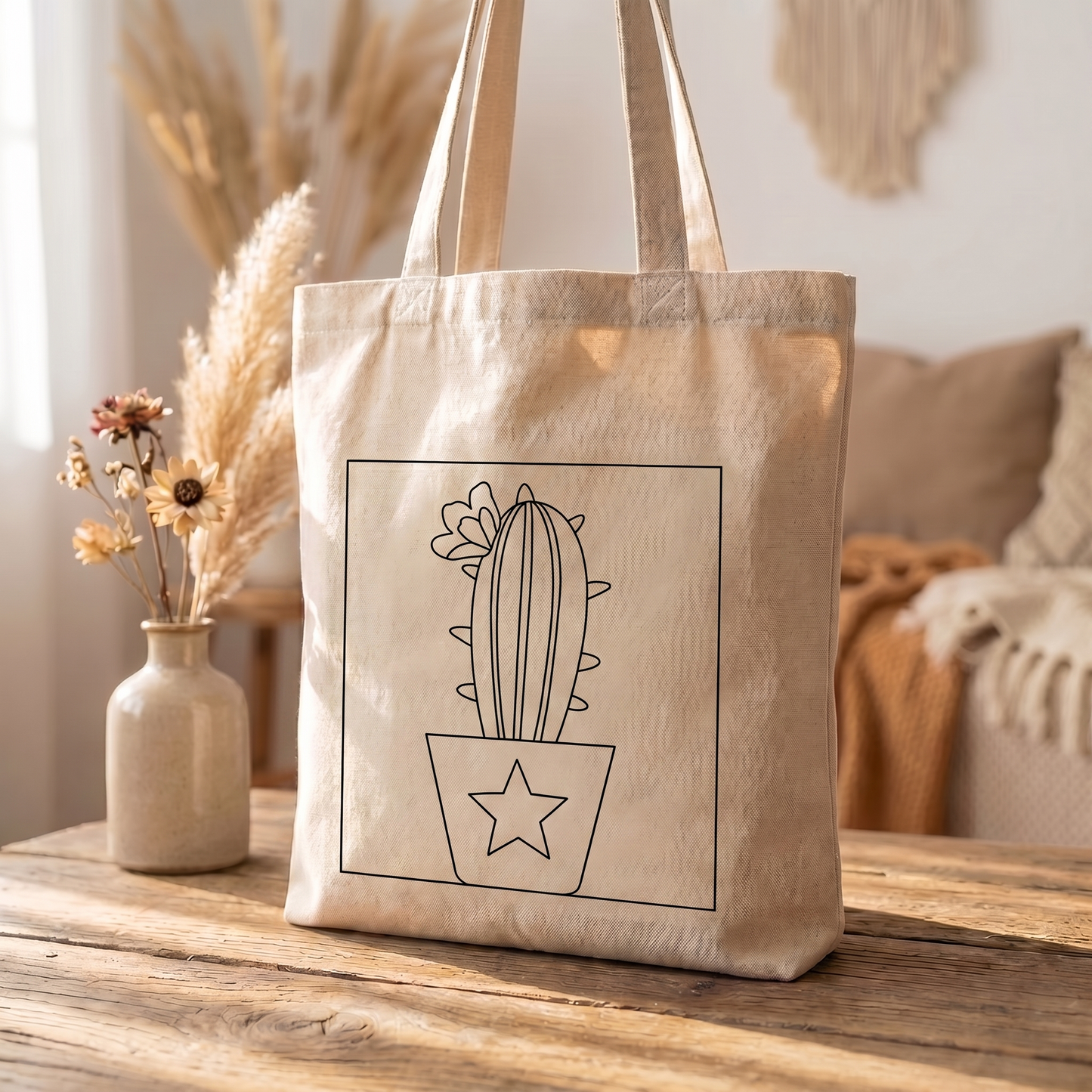 Punch Needle Tote Bag Kit – Desert Cactus | DIY Tote Bag
