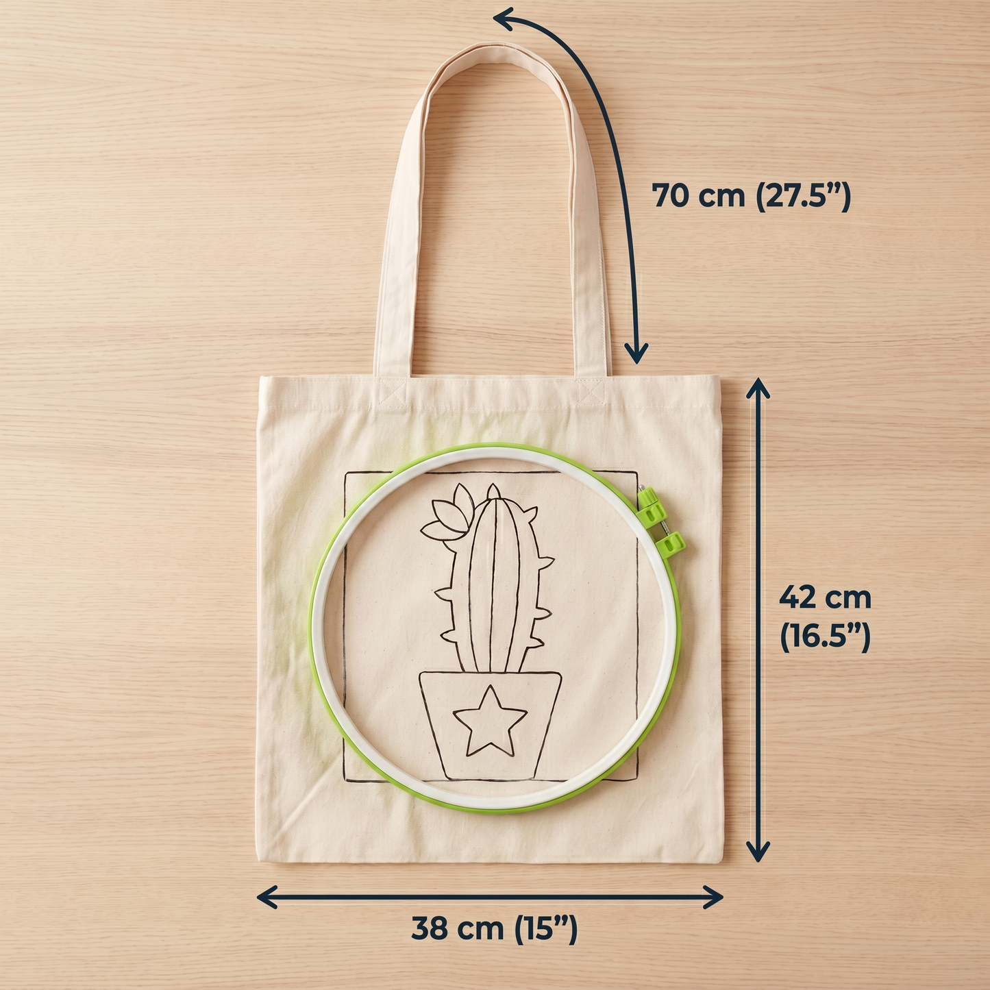 Punch Needle Tote Bag Kit – Desert Cactus | DIY Tote Bag