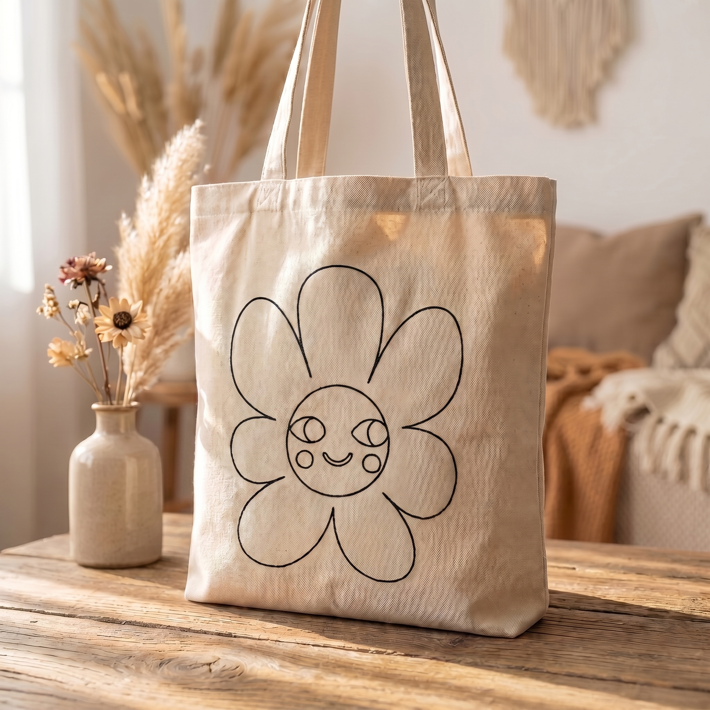 Punch Needle Tote Bag Kit – Sunny Flower | DIY Tote Bag