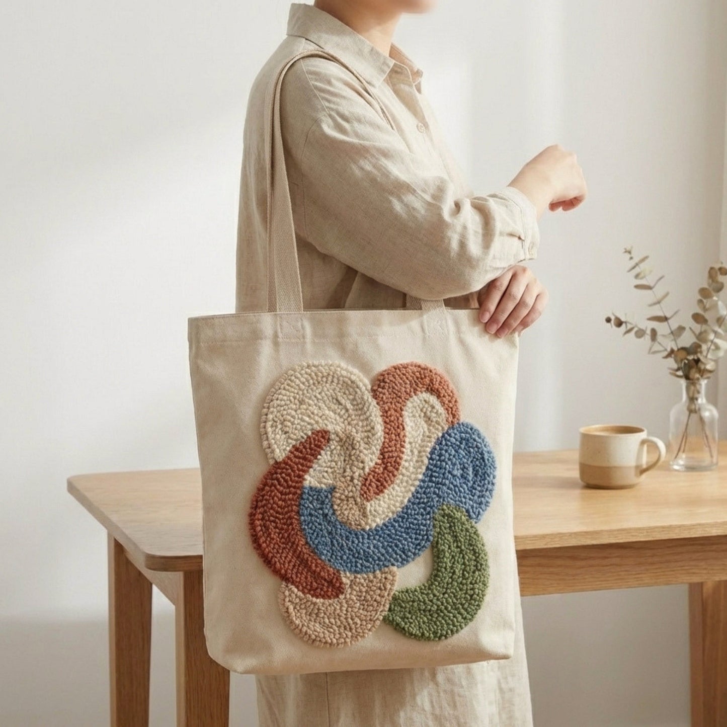 Punch Needle Tote Bag Kit – Desert Bloom | DIY Tote Bag