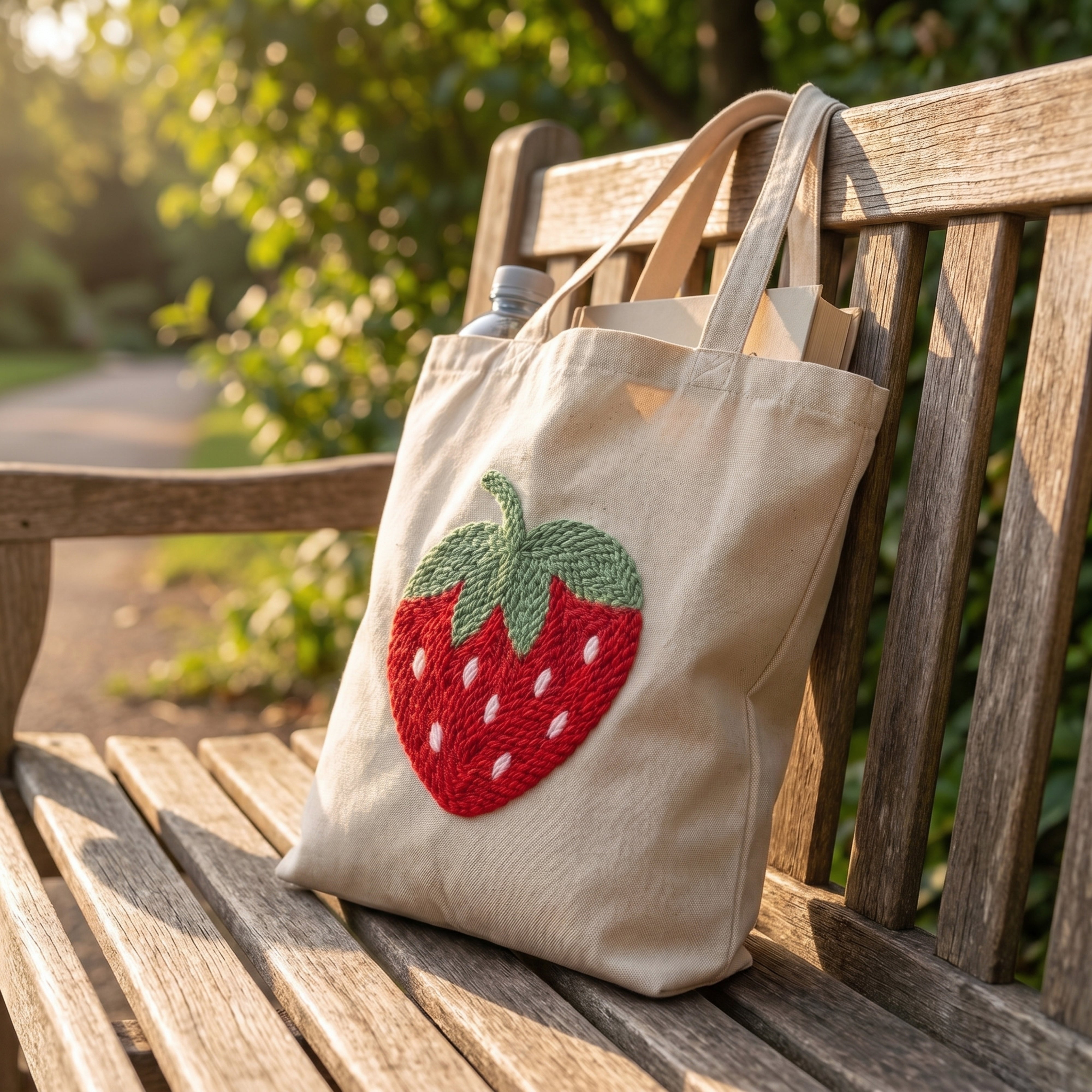 Punch Needle Tote Bag Kit – Sweet Strawberry | DIY Tote Bag
