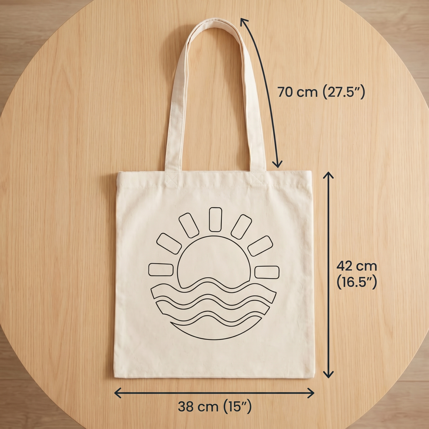 Punch Needle Tote Bag Kit – Sunset over the Ocean | DIY Tote Bag