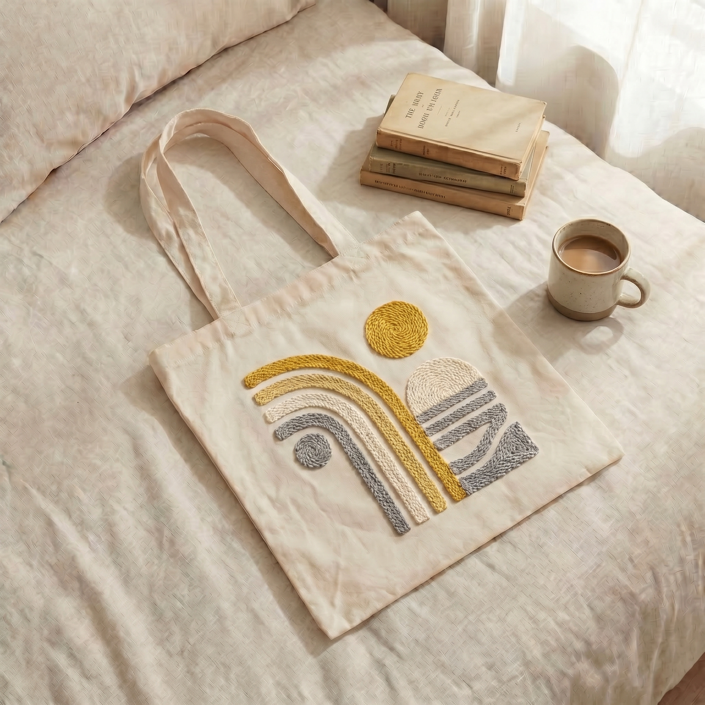 Punch Needle Tote Bag Kit – Bohemian Sun | DIY Tote Bag
