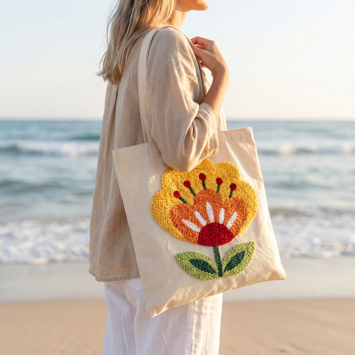 Punch Needle Tote Bag Kit – Wild Bloom | DIY Tote Bag