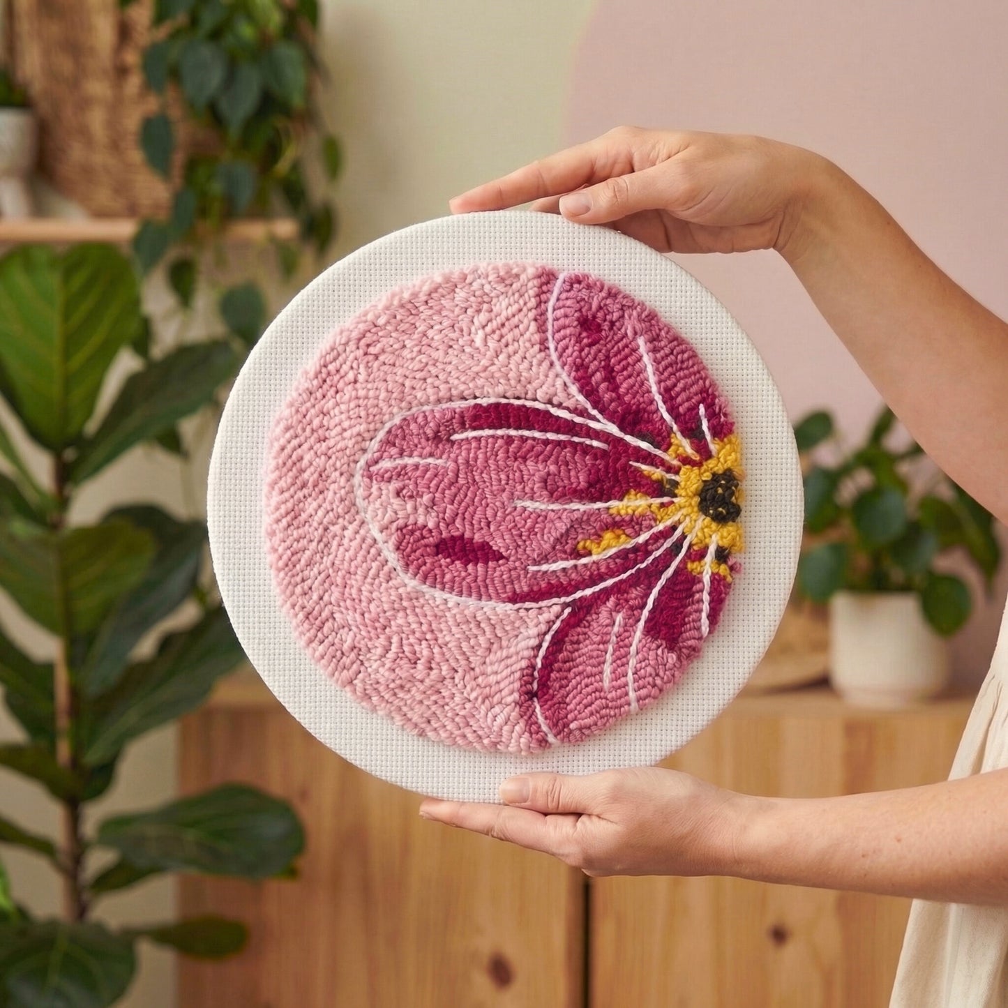 Punch Needle Kit - Peony in Bloom