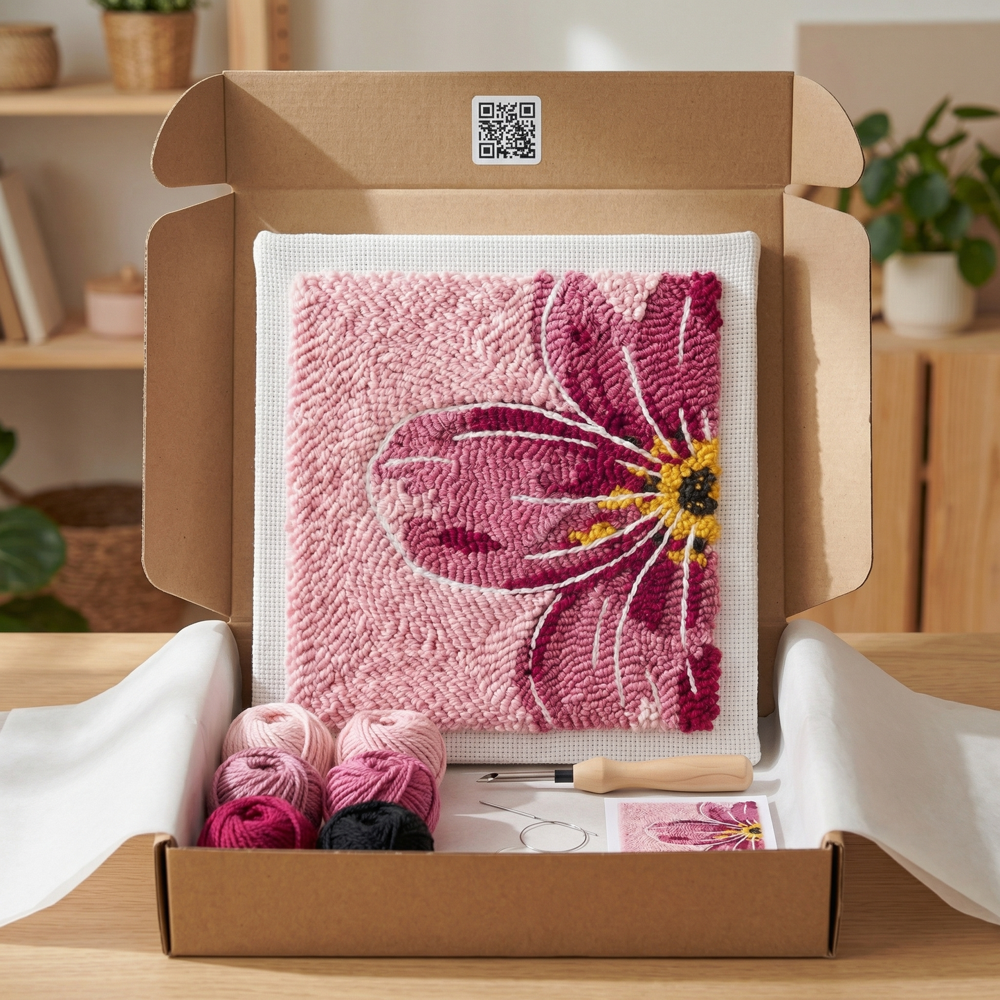 Punch Needle Kit - Peony in Bloom