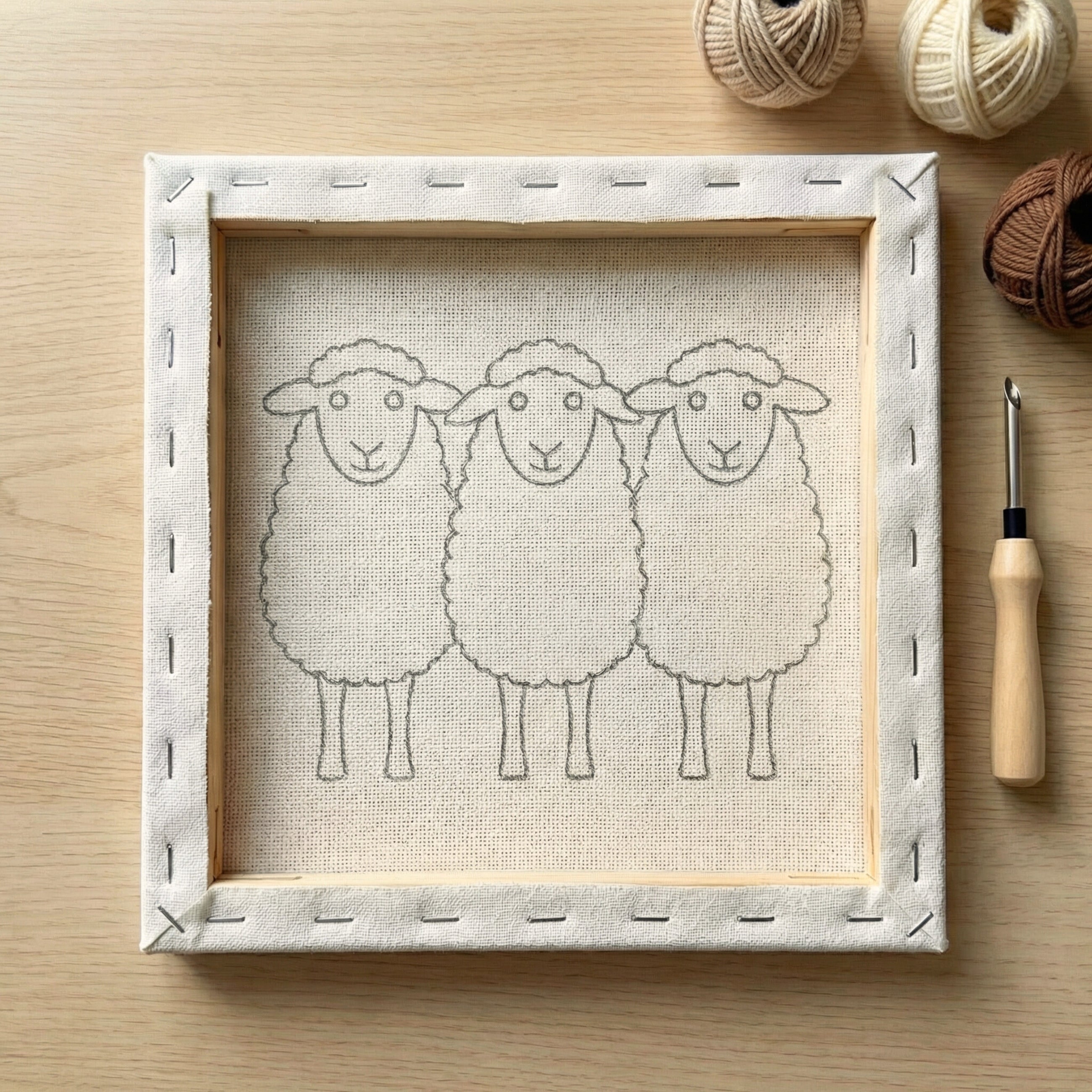 Punch Needle Kit - Sweet Sheep – Tonia Art