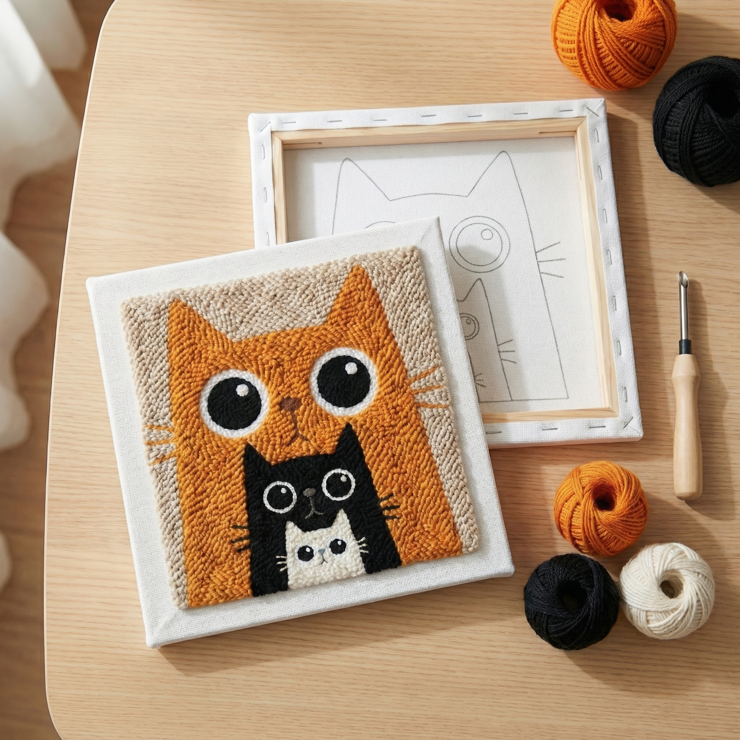 Punch Needle Kit - Cat Family