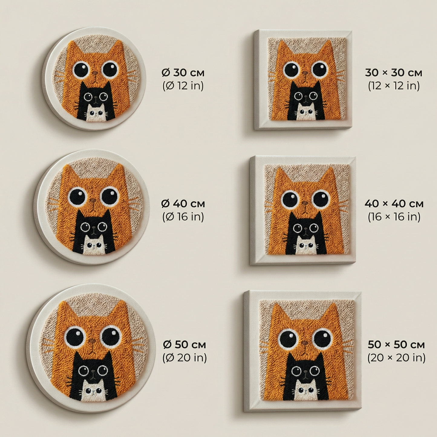 Punch Needle Kit - Cat Family