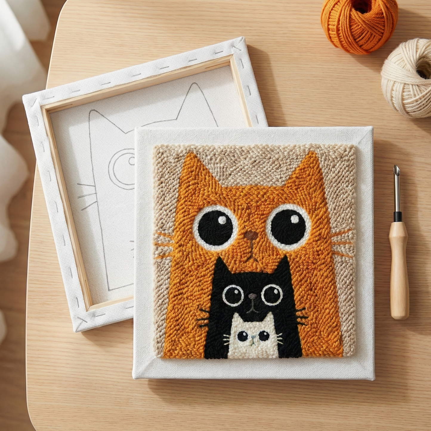 Punch Needle Kit - Cat Family