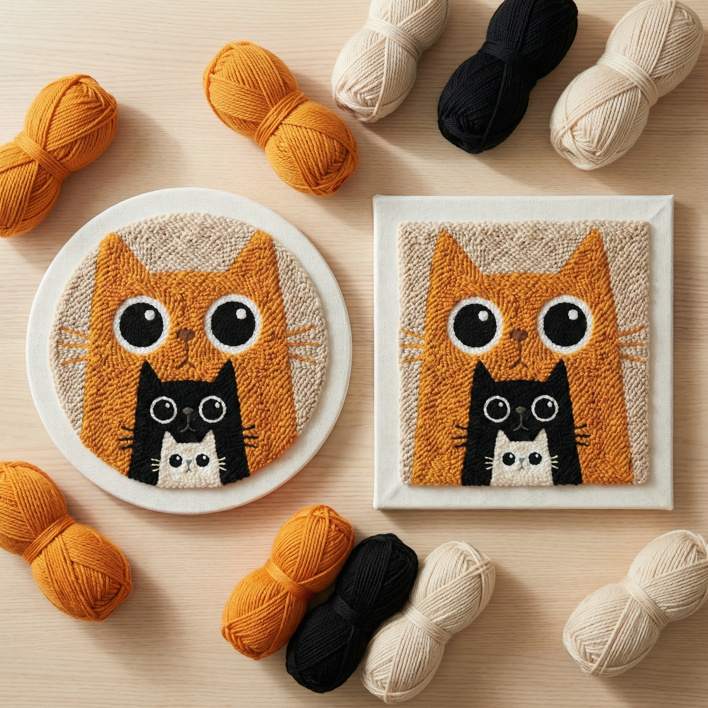 Punch Needle Kit - Cat Family