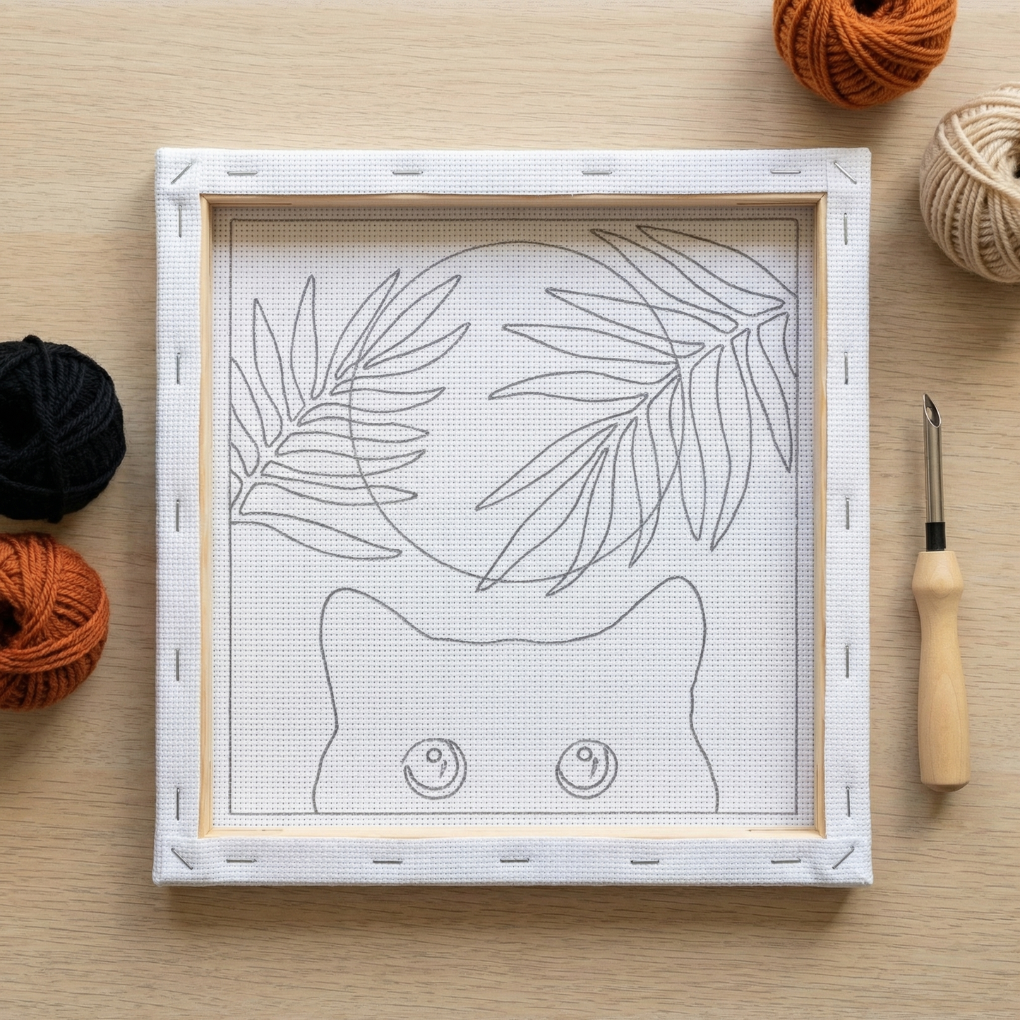 Punch Needle Kit - Cat Portrait