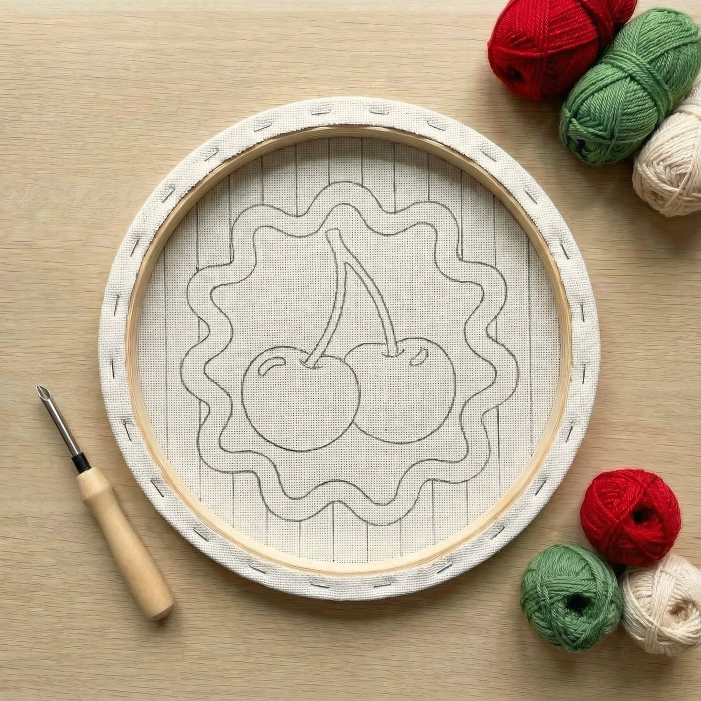 Punch Needle Kit - Cherry Duo