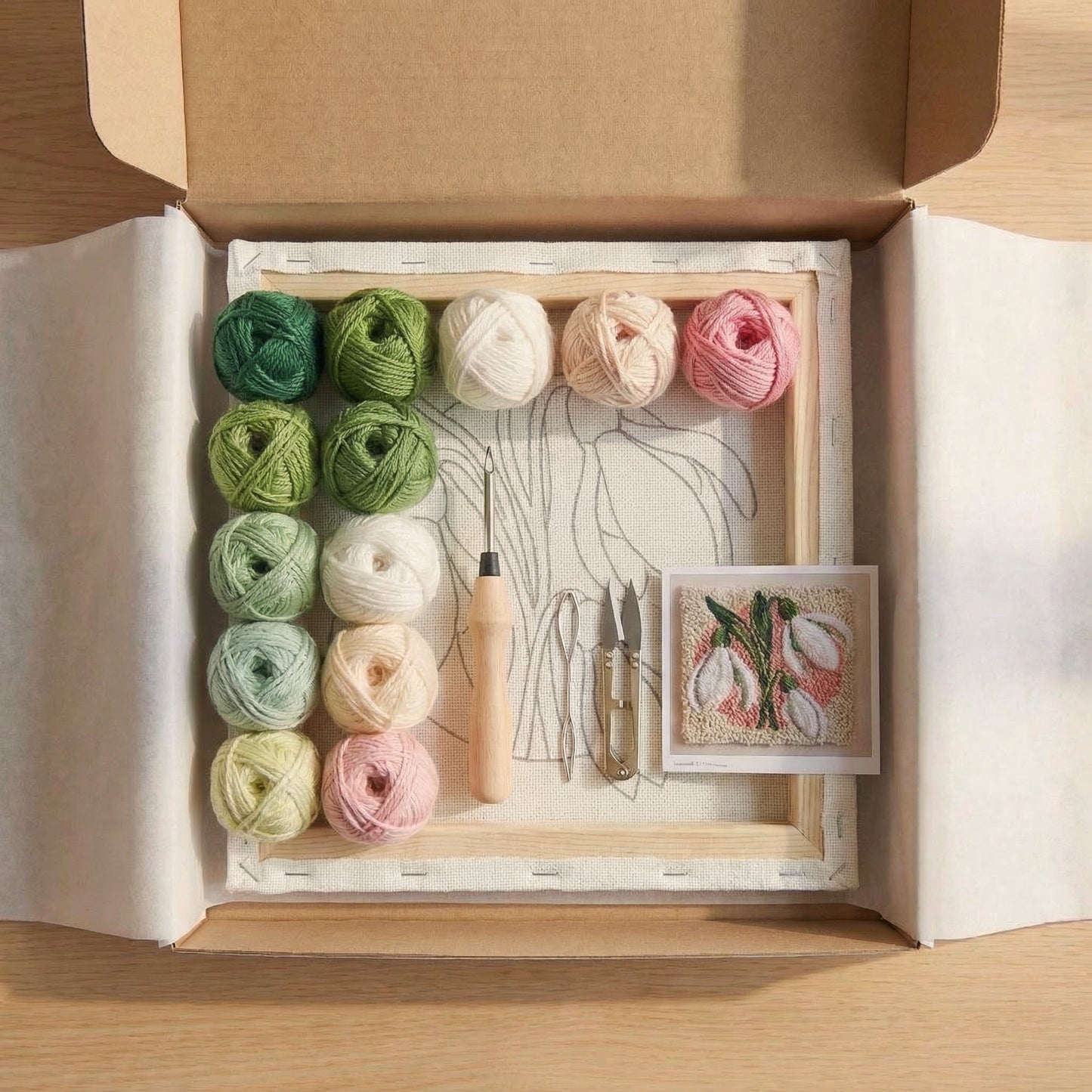 Punch Needle Kit - Spring Snowdrops