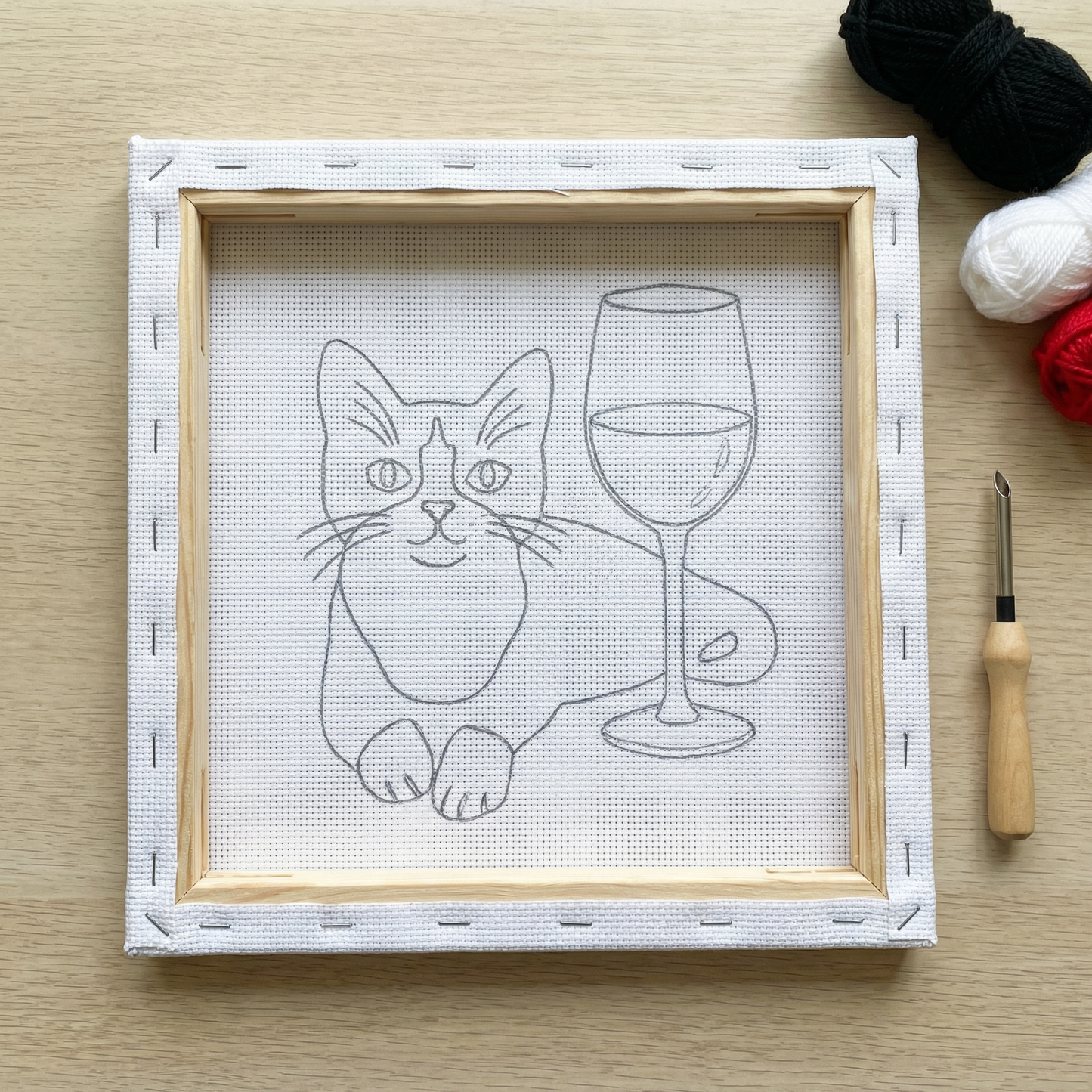 Kit Punch Needle -  Chat Romantique