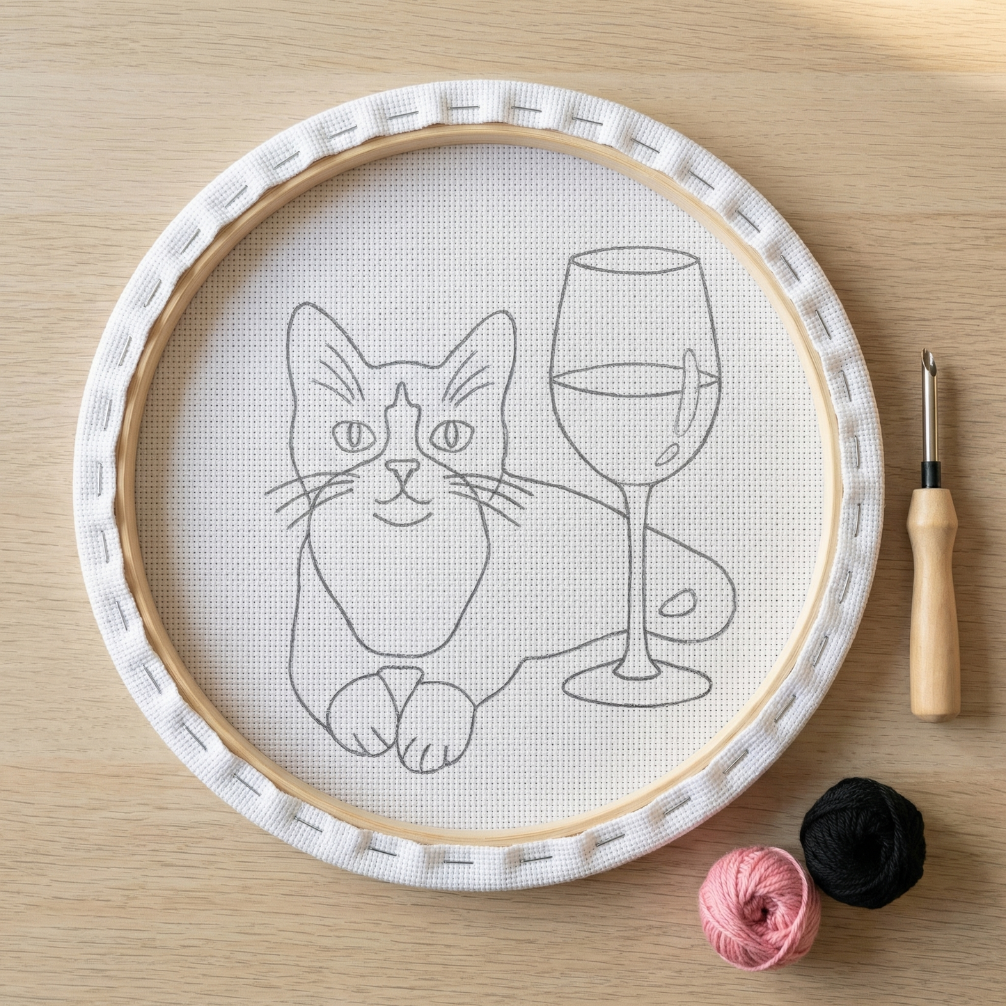 Kit Punch Needle -  Chat Romantique