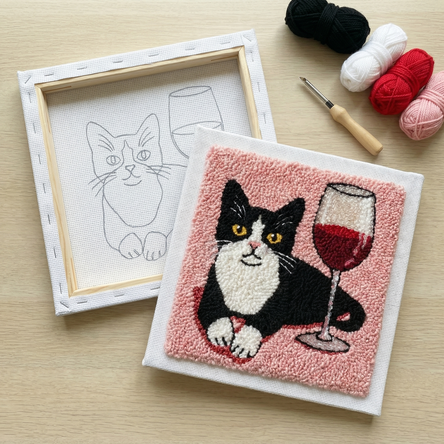 Kit Punch Needle -  Chat Romantique