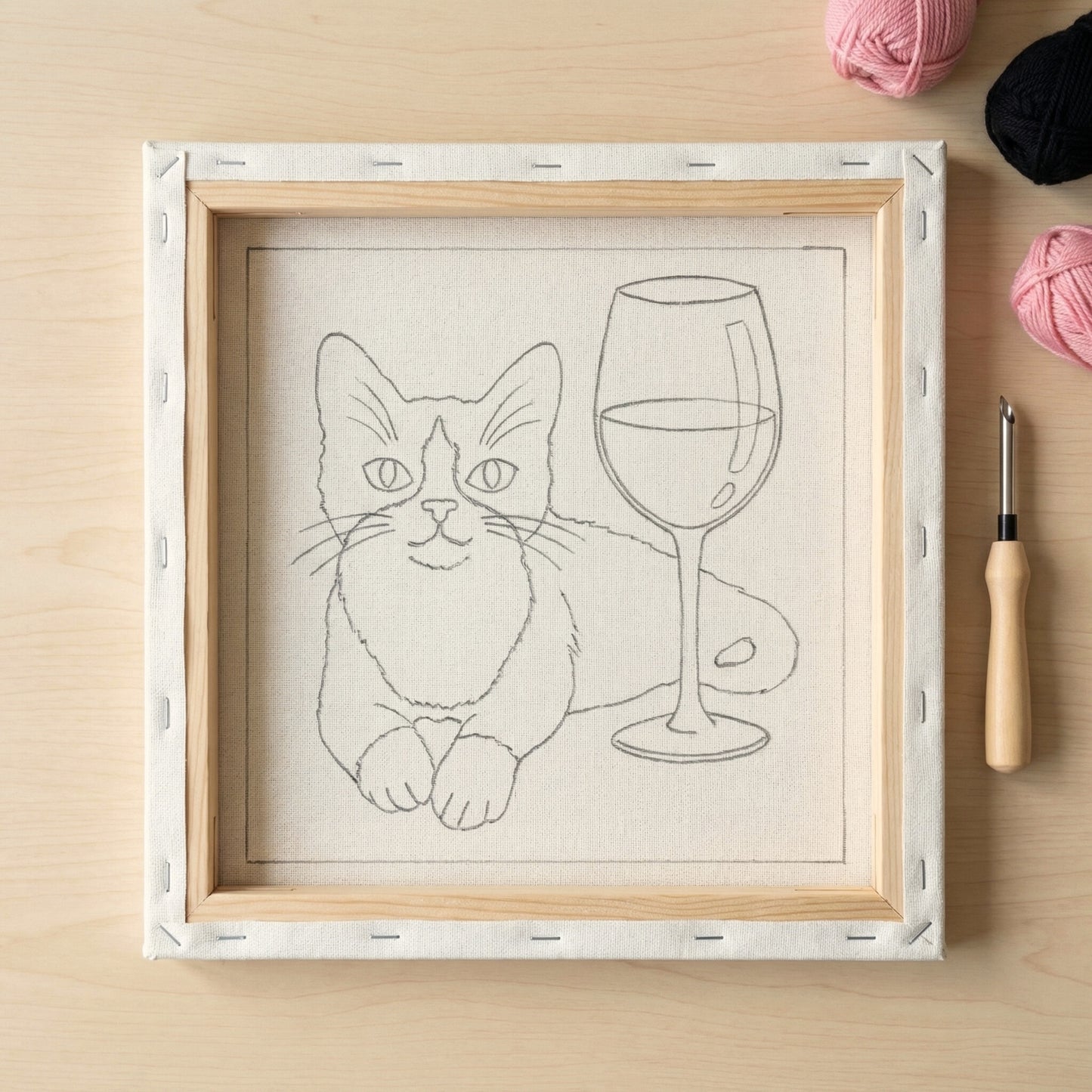 Kit Punch Needle -  Chat Romantique