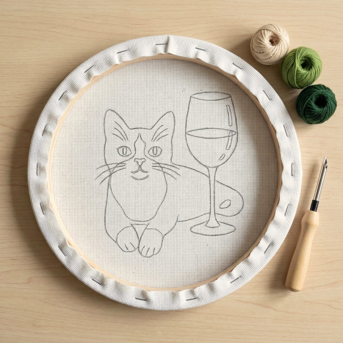 Kit Punch Needle -  Chat Romantique