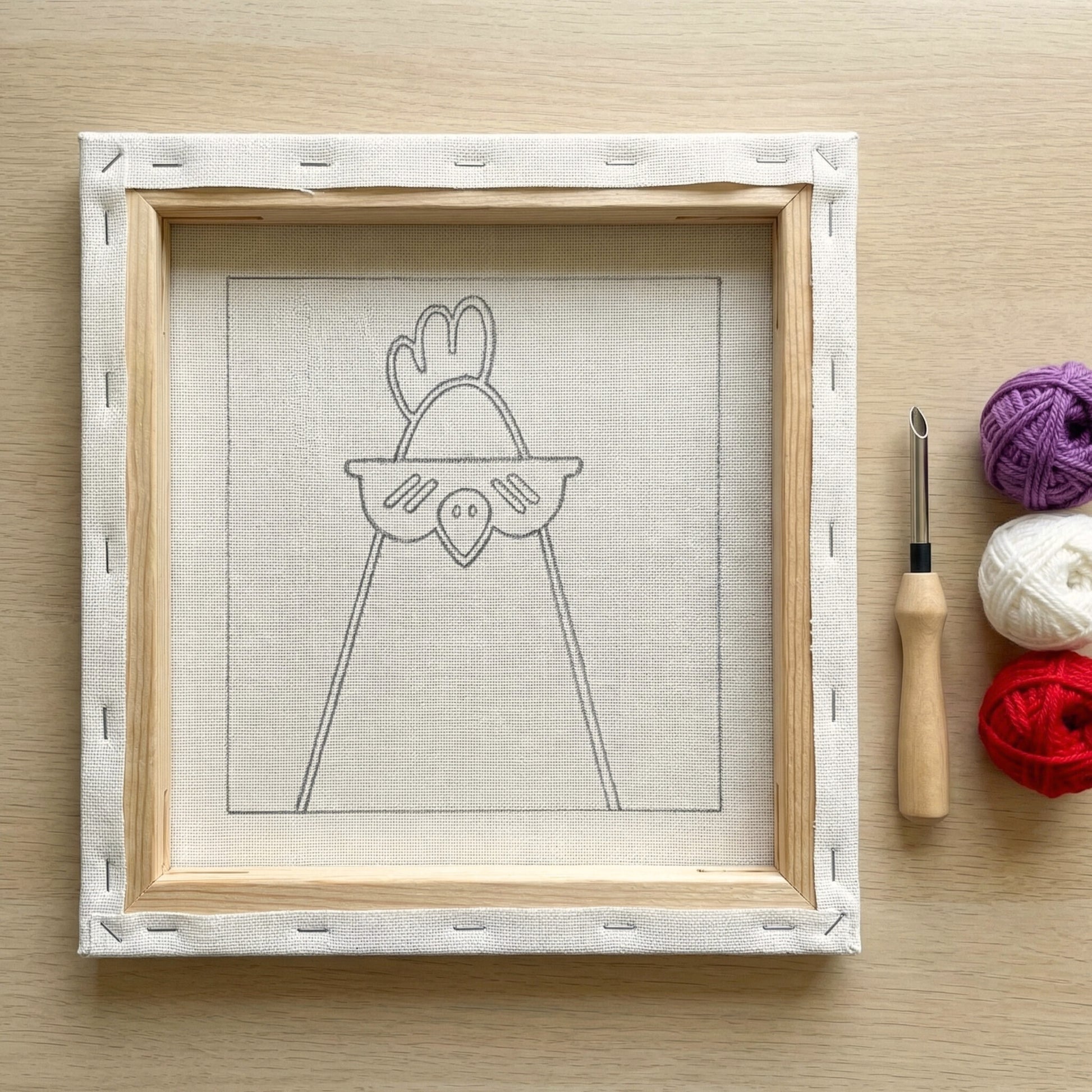 Handmade Country Hen textile art - Farmhouse style DIY home decoration for kitchen or dining room.