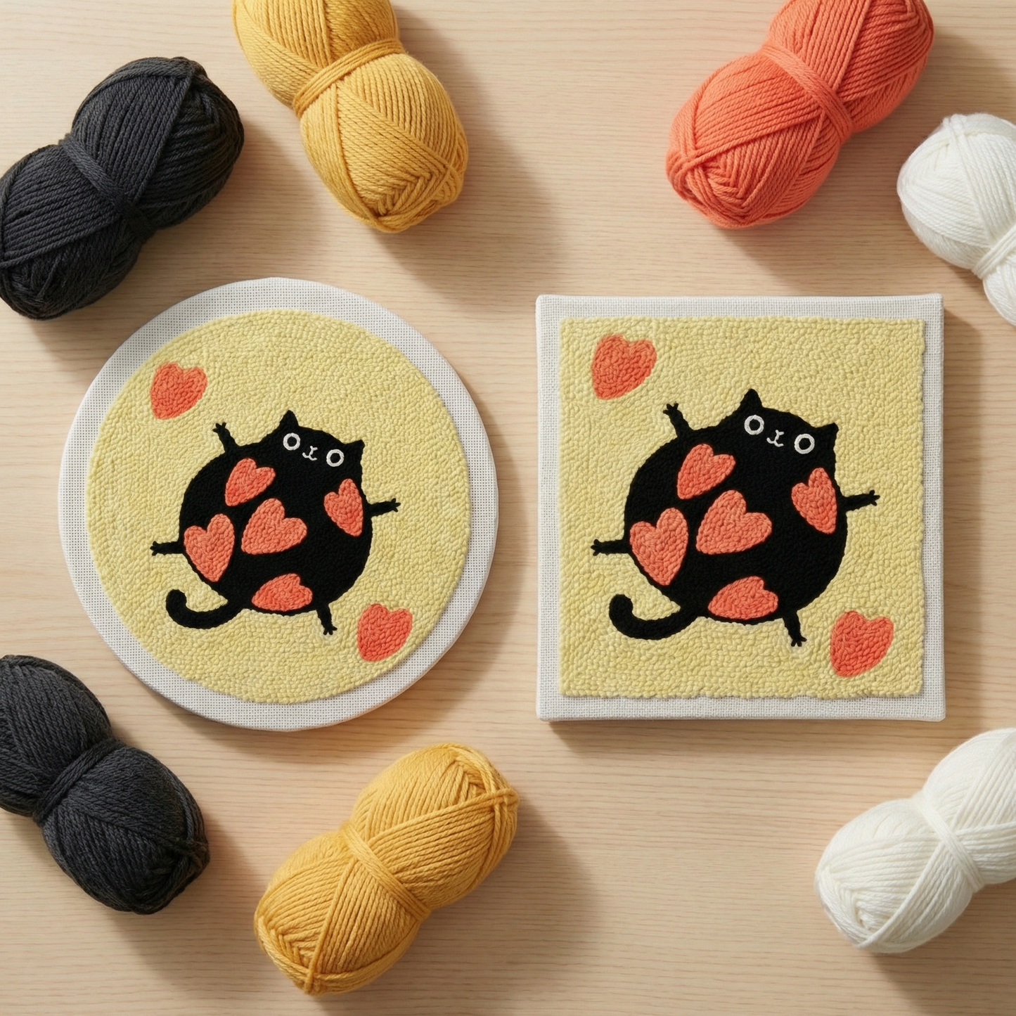 Kit Punch Needle -  Amour de Chat