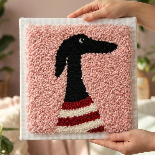 Punch‑Needle‑Set — Tonia Art Distinguished Dog Punch Needle Kit - Stylish DIY a — DIY Wanddeko — Tonia Art