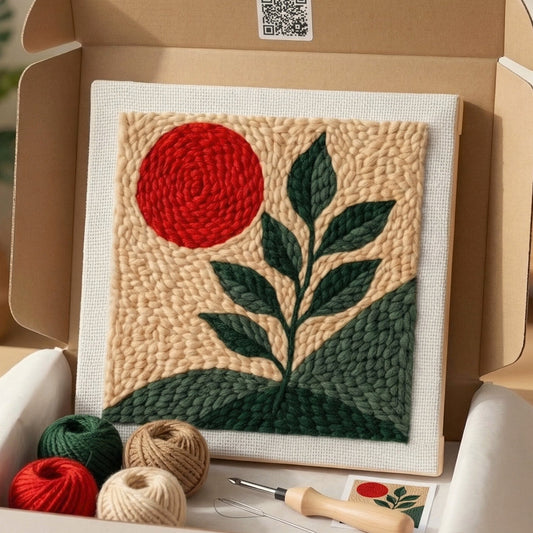 Punch‑Needle‑Set — Tonia Art Zen Balance Punch Needle Kit - Minimalist DIY ston — DIY Wanddeko — Tonia Art