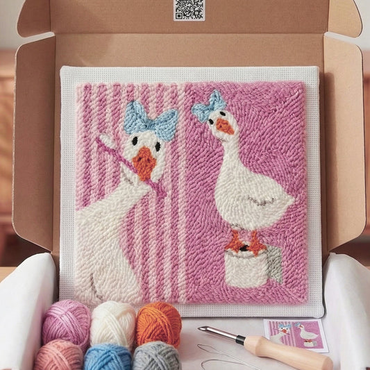 Punch‑Needle‑Set — Tonia Art Morning Softness Punch Needle Kit - Delicate DIY w — DIY Wanddeko — Tonia Art