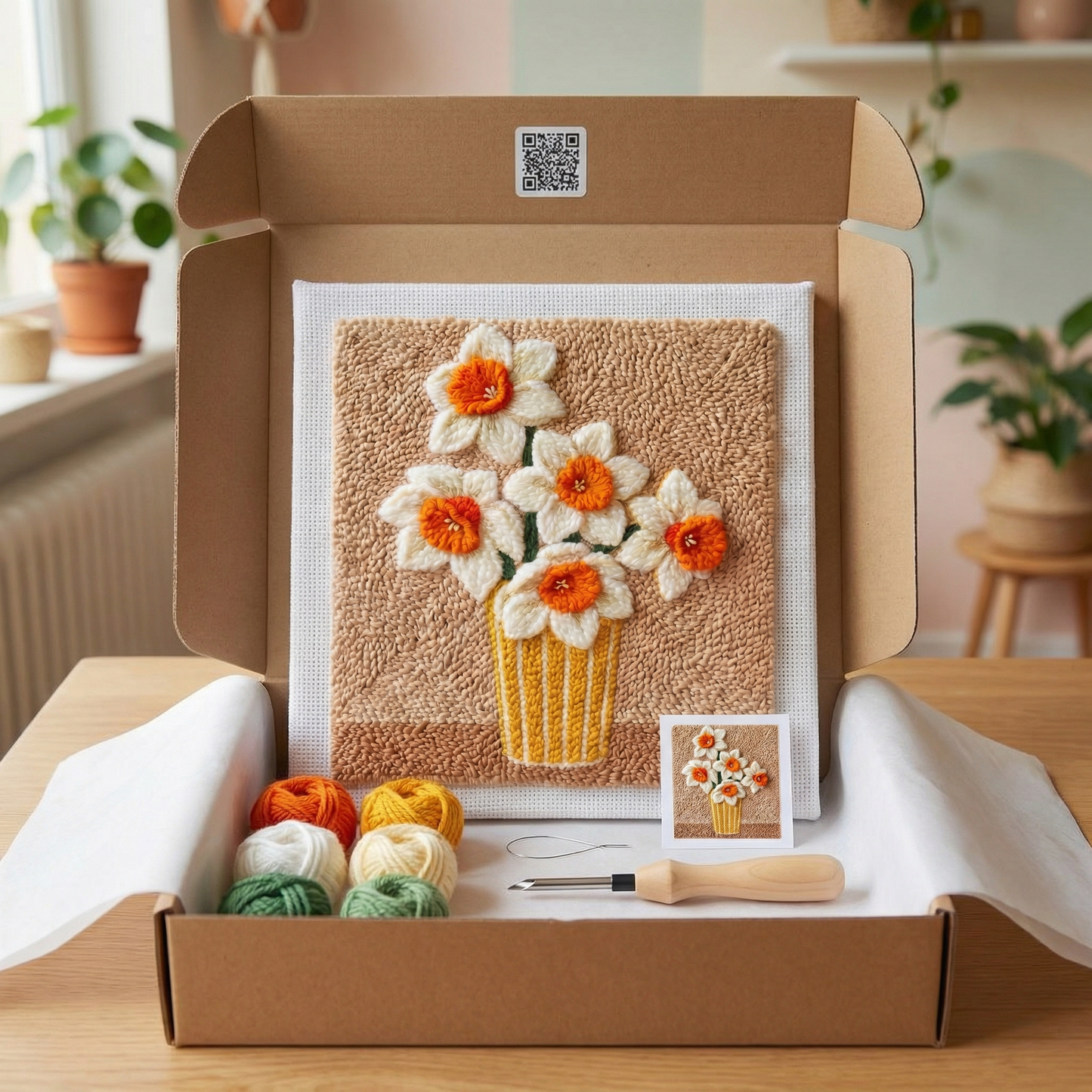 Kit Punch Needle -  Narcisses Dorés