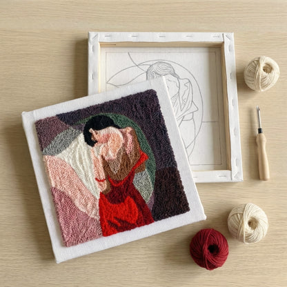 Handmade Pure Elegance textile art - Modern and stylish DIY home decoration for a bedroom or dressing room.