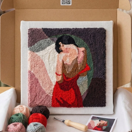 Punch‑Needle‑Set — Tonia Art Pure Elegance Punch Needle Kit - Minimalist female — DIY Wanddeko — Tonia Art