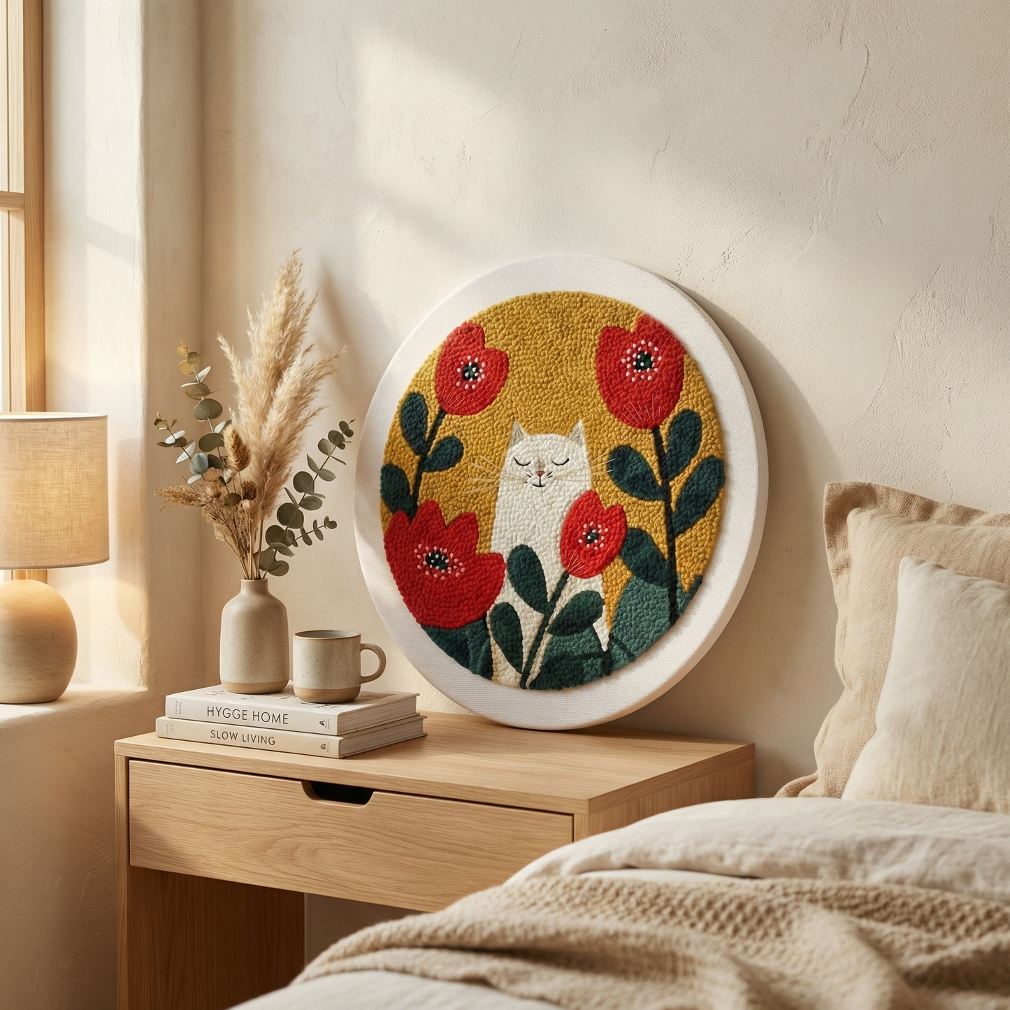 Kit Punch Needle -  Chat dans les Coquelicots