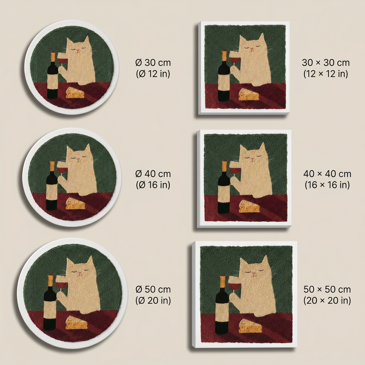 Kit Punch Needle -  Chat et Vin Rouge