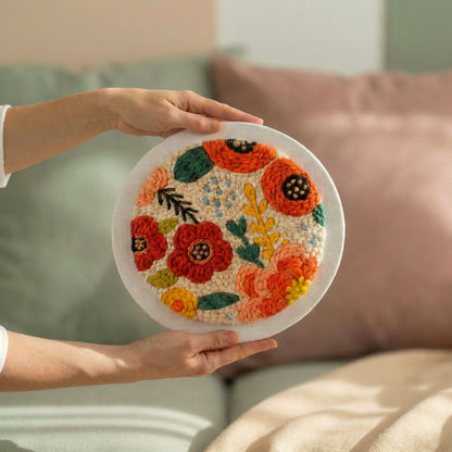 Handmade Flourishing Beauty textile art - Elegant and poetic DIY home decoration for a bedroom or living room