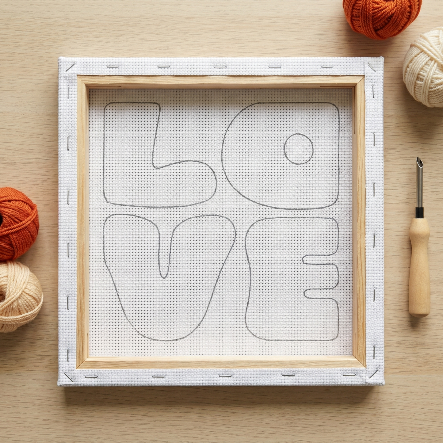 Kit Punch Needle -  Amour Infini