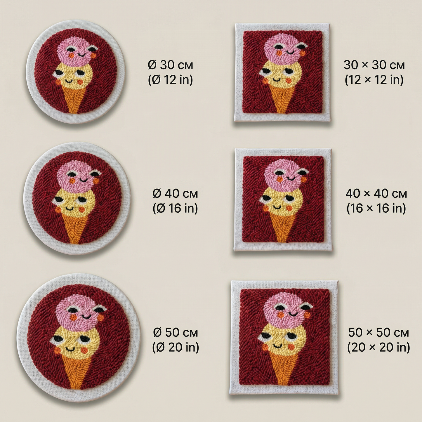 Punch-Needle-Set - Fröhliches Eis